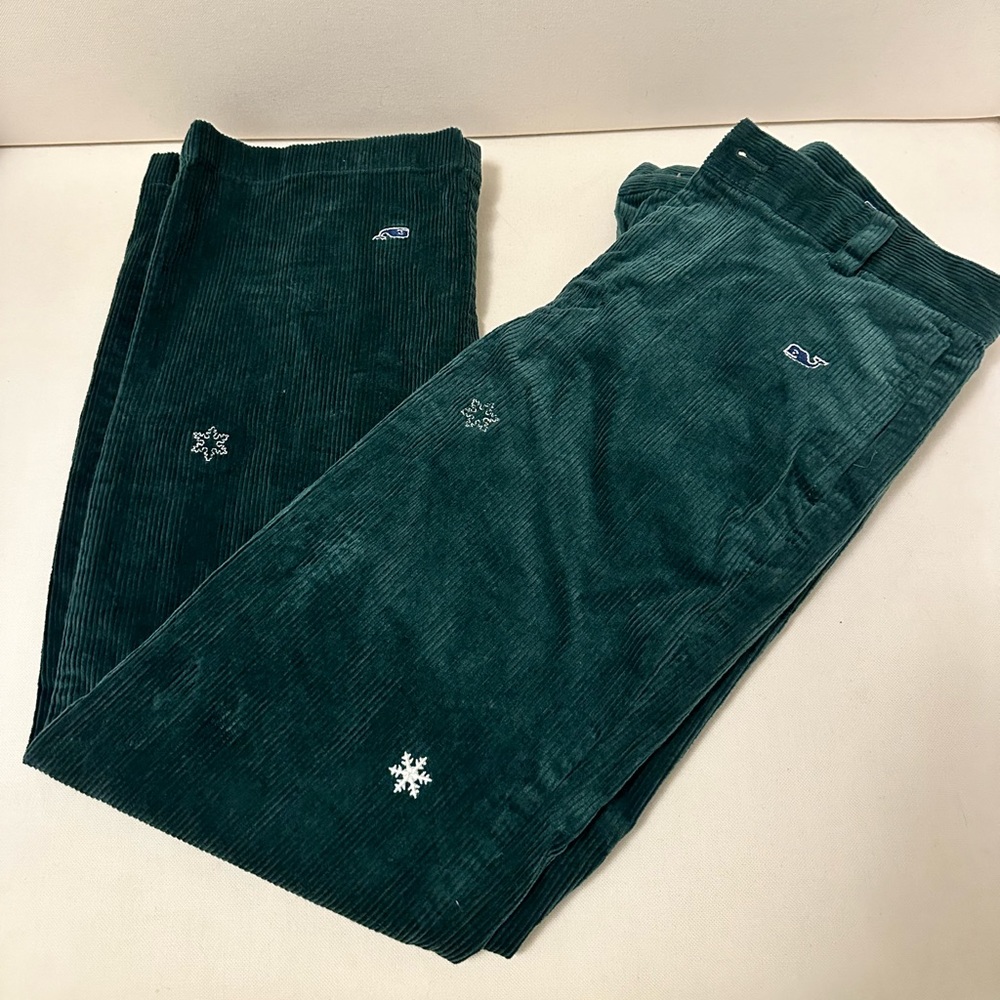 Vineyard Vines Boys Corduroy Snowflake Pant